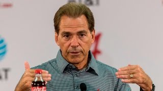 Nick Saban discusses the departure of Les Miles from LSU at his Monday press conference