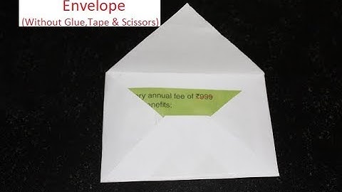 DIY - Envelope Making With Paper ( Without Glue, Tape and Scissors) At Home