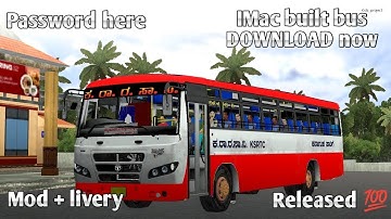 IMac BUILT KARNATAKA bus | SINGLE DOOR | RELEASED|| BUSSID MOD ||#cbproject #bussidmod #KARNATAKA ❤️