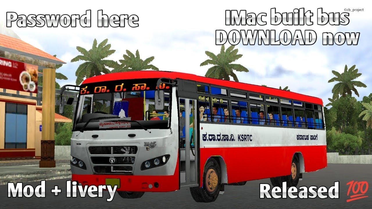 IMac BUILT KARNATAKA bus | SINGLE DOOR | RELEASED|| BUSSID MOD ||