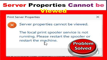 [FIXED]Server Properties Cannot be Viewed. The Local Print Spooler Service is not Running.