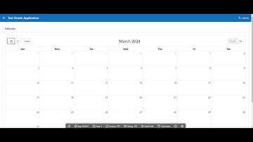 Creating Calendar Page - Oracle APEX