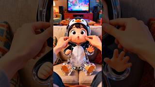 GuGuGaGa Penguin Girl Tickled by Hands 😂 #gugugaga #PenguinGirl #ViralCute #aishorts