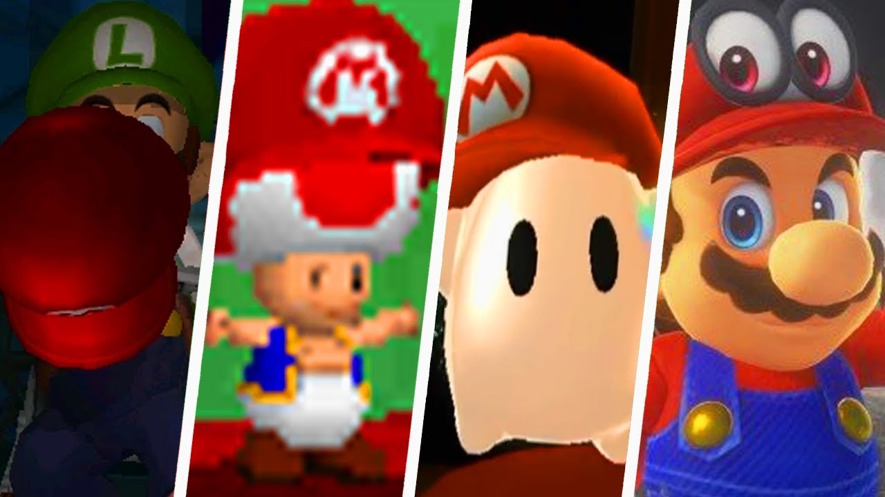 Evolution of Mario's Cap in Super Mario Games (1996 - 2018)