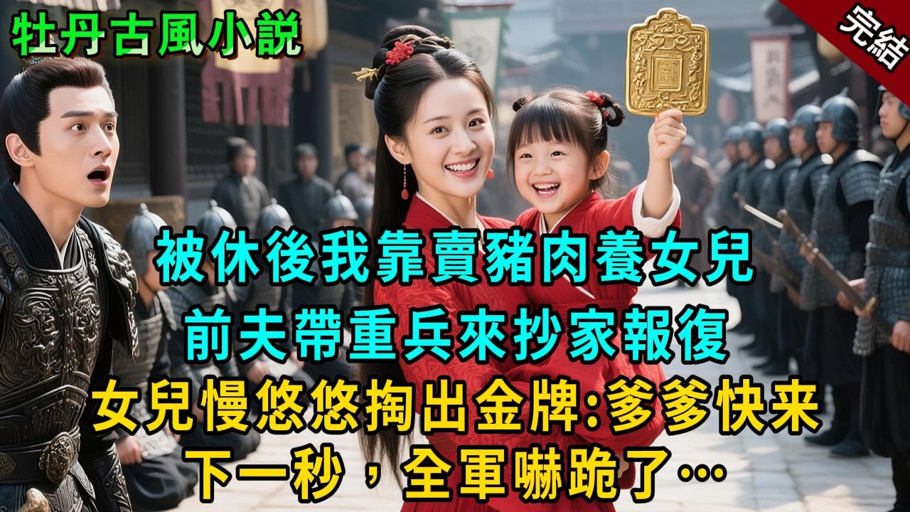 完結溫馨爽文：被休後我靠賣豬肉養崽，前夫帶重兵來抄家，女兒慢悠悠掏出金牌:爹爹快来！下一秒，全軍嚇跪了...#小説 #原創 #古風 #古言 #大女主 #爽文 #甜寵 #萌娃 #反轉 #逆襲 #打臉