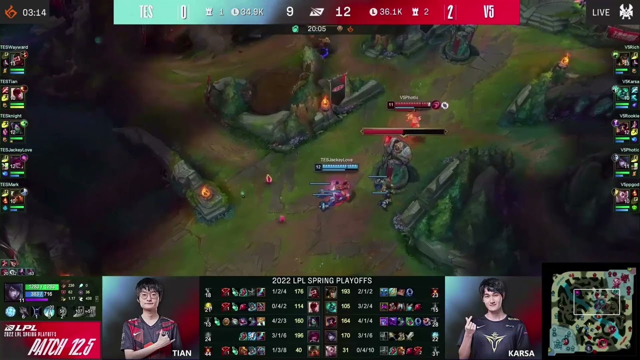 2019 World champion FPX TIAN  fails lee sin combo on stage