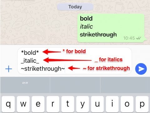 Tutorial How to send formated text using WhatsApp (Bold, Italic