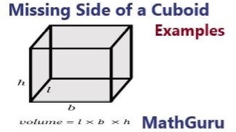 How to find a missing side of a cuboid given the volume | 3D shapes | Examples