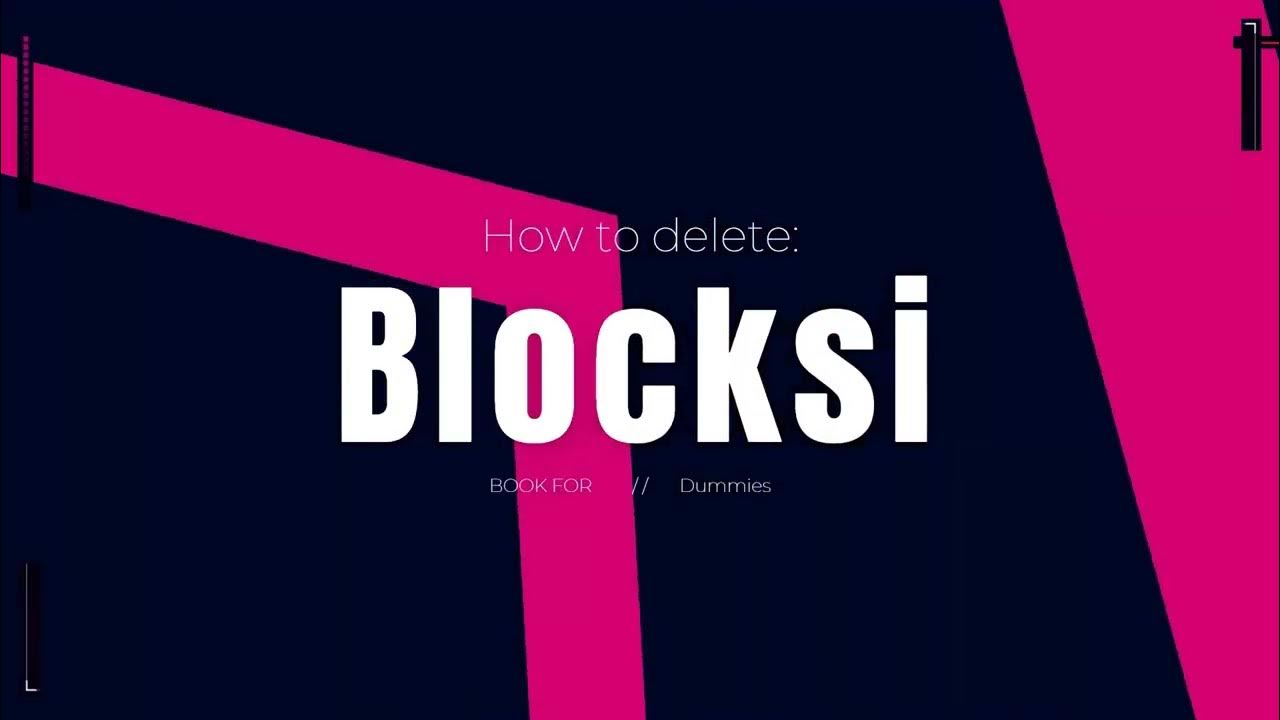 How to delete Blocksi (V1) YouTube