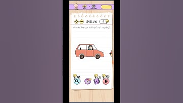 Brain test level 274 solution / why is the car in front not moving?