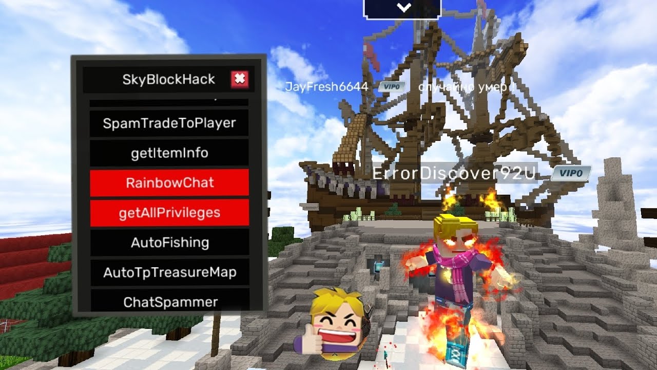 Blockman Go admin panel hack sky block run code - YouTube