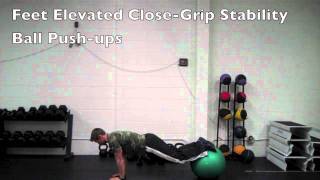 Feet Elevated Close-Grip Stability Ball Push-Ups - DannyMcLarty.com