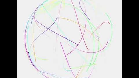 Lines on sphere. Draw by openFrameworks