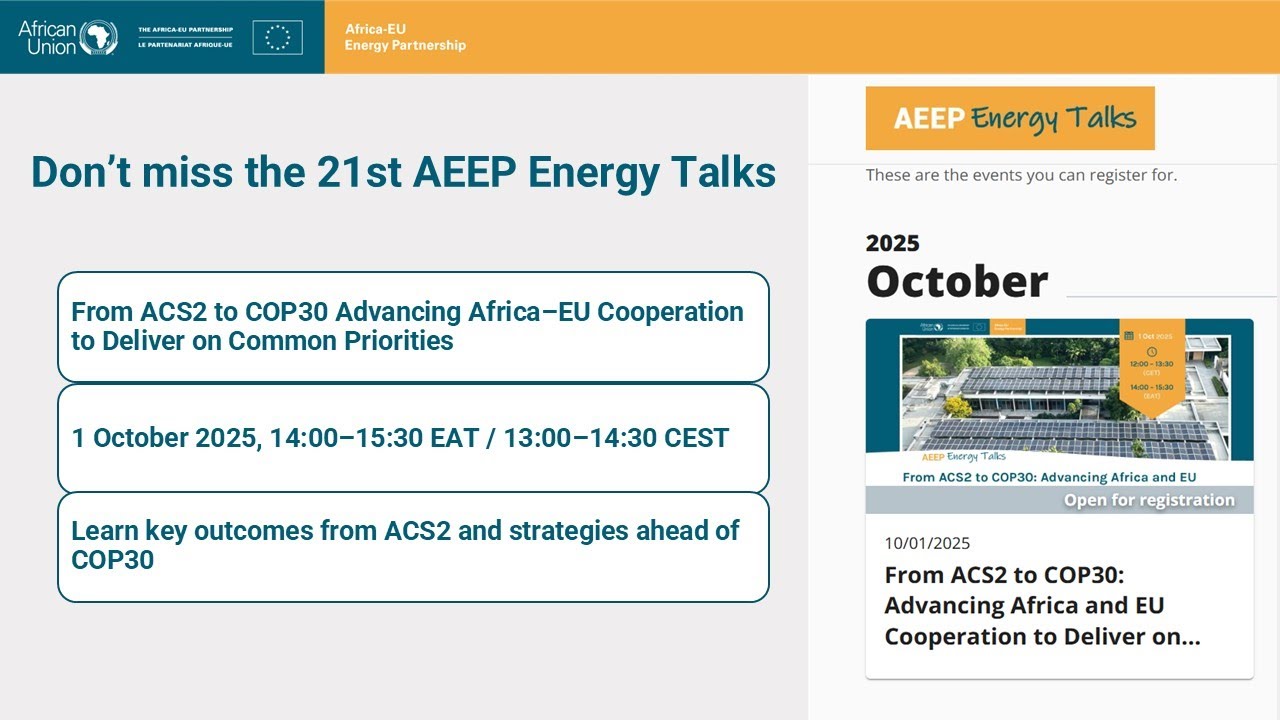 21st AEEP Energy Talks / From ACS2 to COP30 - YouTube