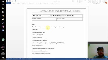 IPC USING SHARED MEMORY