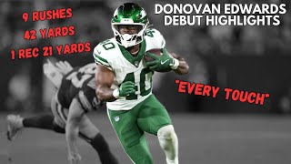 Donovan Edwards NFL Debut Highlights ⚡ | 2025 Preseason
