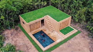 House making In jungle | Making swimming pool with private room | Primitive technology