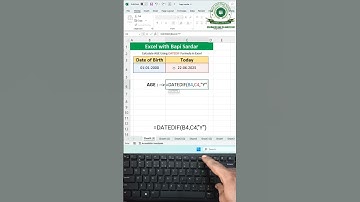 DATEDIF Functions | Calculate AGE Using DATEDIF Formula in Excel | #agecalculation #datediffunction