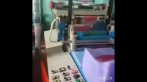 Máy cắt túi nilon có in 2 line độc lập.