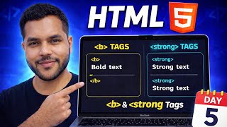 Bold vs Strong Tag in HTML | What's the Difference? (Day 5)