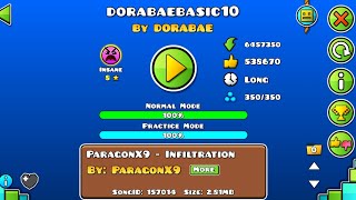 Геометри даш уровень dorabaebasic10 100%