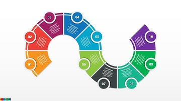 Create Flat Colorful Infographic Steps in Microsoft PowerPoint -Free Download