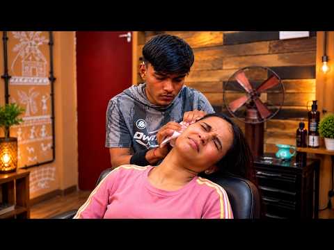 Sleep Inducing Ear Cleaning Head Massage ASMR | Indian Massage