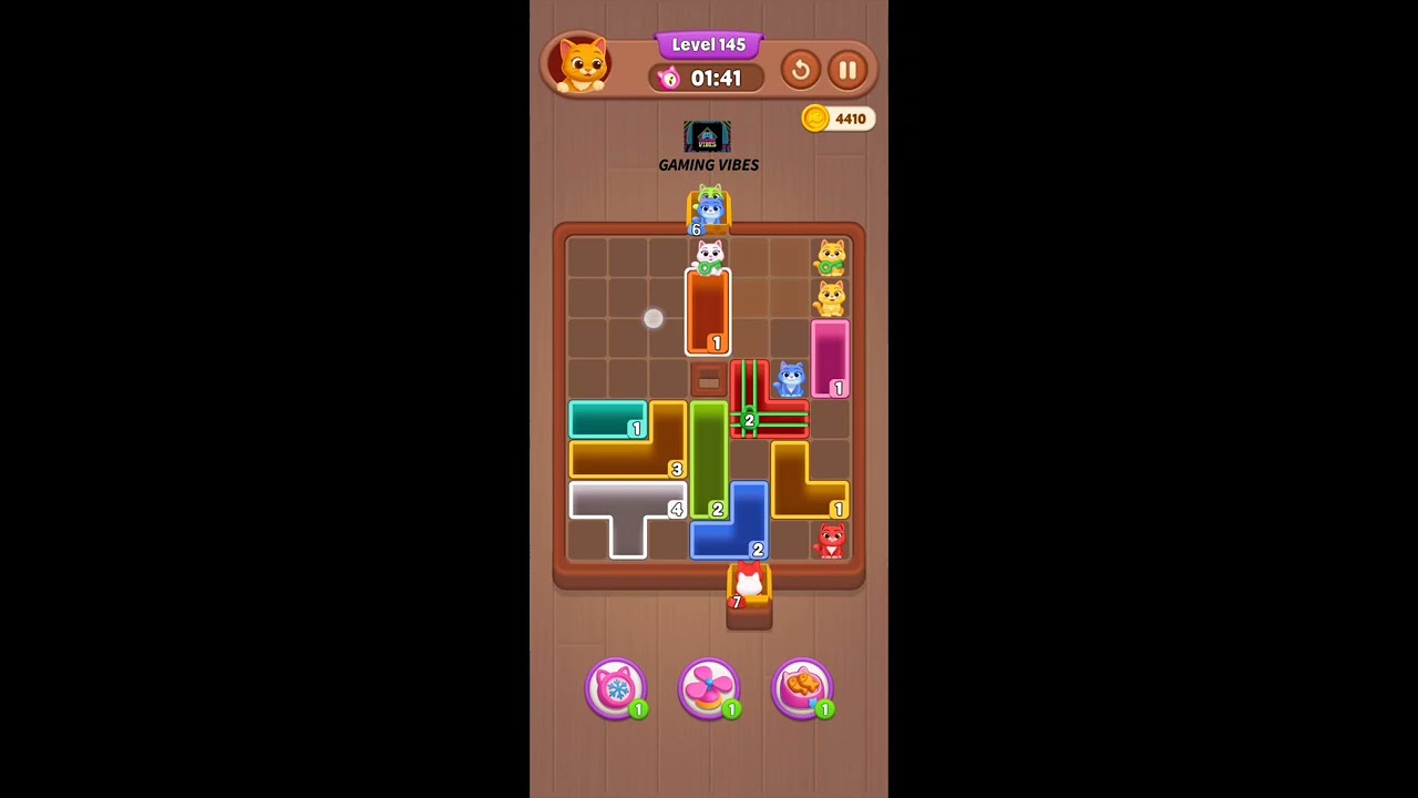 Catdom : Color Hole Level 145 Walkthrough Solution 