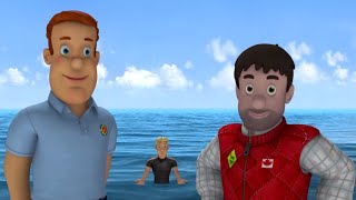 Fireman Sam The Wildmen Teaches Waves Safety Safe With Sam Safety Cartoons For Kids