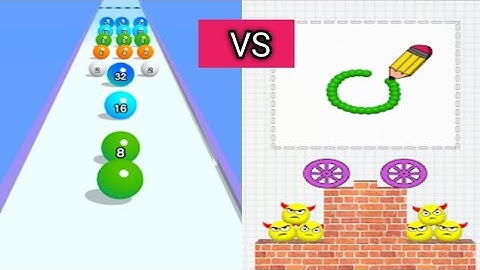 Draw To Smash Logic Puzzle Game VS Ball Run 2048 Papular Game