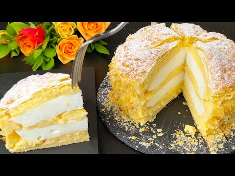 Kuchen in Minute! Der beruhmte Napoleon Torte, der in ihrem Mund schmilzt! Einfach und lecker!