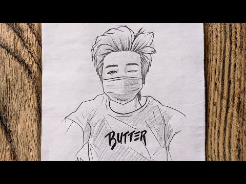 رسم نامجون خطوة بخطوة سهل جدا How To Draw Kim Namjoon Step By Step 