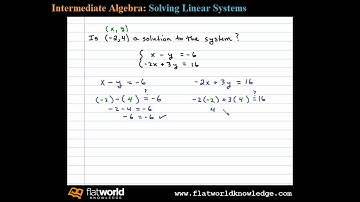 A Solution to a Linear System - Algebra fwk - IA 03-0101