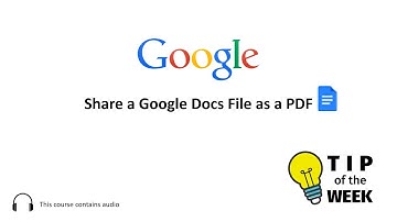 Share a Google Docs File as a PDF