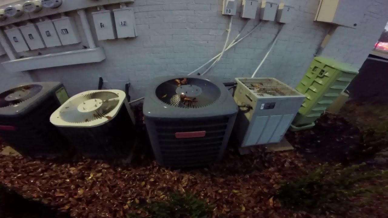 Several Central Air Conditioners An Apartment Complex YouTube