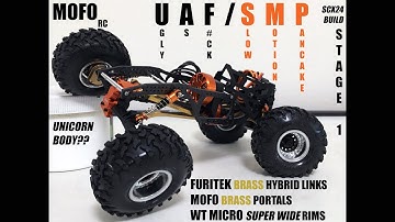 SCX24 MOFO RC UAF CHASSIS BUILD: STAGE 1 - SMP MOTOR, HYBRID BRASS LINKS, BRASS PORTALS, WT MICRO
