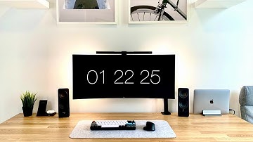 Clean and Minimal Home Office Tour - Work From Home setup (2021)