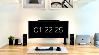 Clean and Minimal Home Office Tour - Work From Home setup 2021