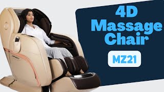 4d Massage Chair India Bluetooth for Stress Relief With Soft Rollers JSB MZ21