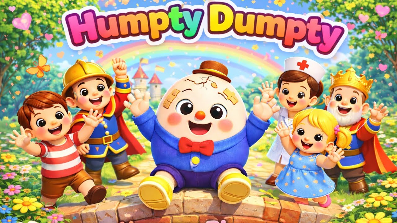 Humpty Dumpty🥚✨ Nursery Rhyme | 3D Animated Kids Song | Children English Rhyme