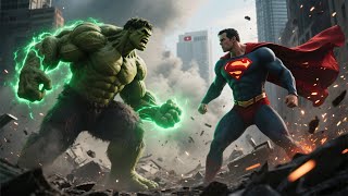 Hulk vs Superman: The Final Clash Amid a Fallen City – An Epic Cinematic Battle of Titans