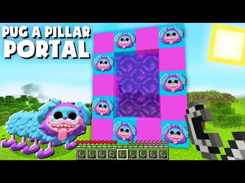 HOW CORRECTLY LIGHT this PUG A PILLAR WORLD PORTAL in Minecraft ! POPPYPLAY TIME 2