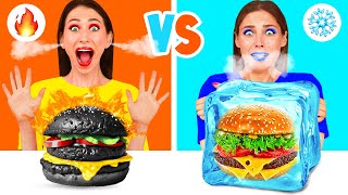 Horké Jídlo vs Studené Jídlo Výzva | Zábavné Okamžiky Fun Teen