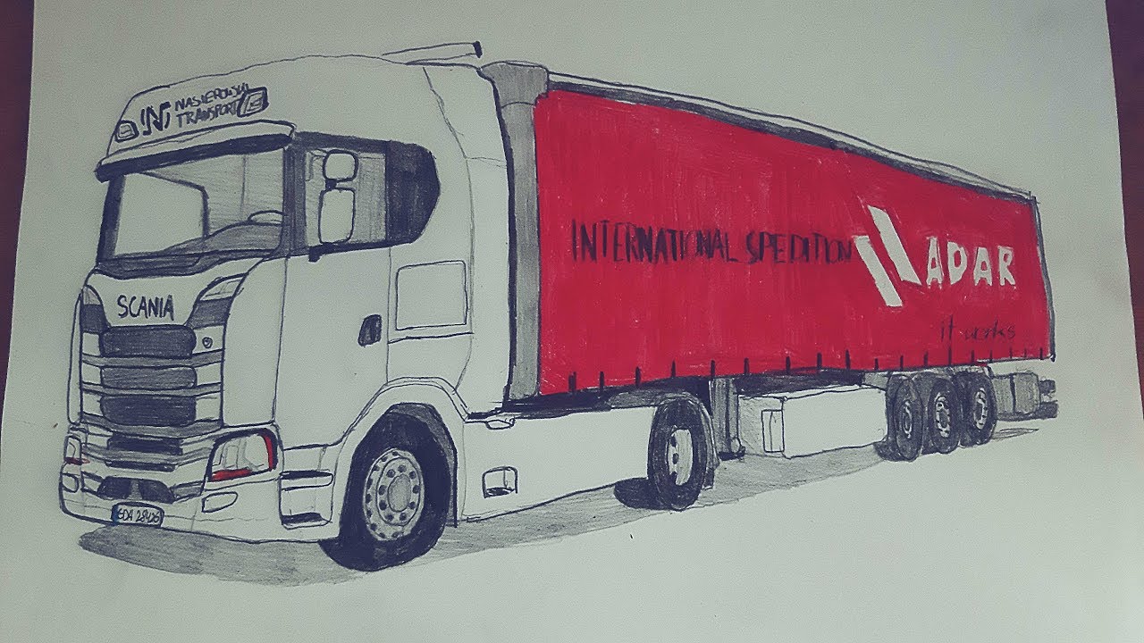 🚛🔷Scania S450 NASIEROWSKI Transport!!🔷 Speed Art 35 Jak narysować