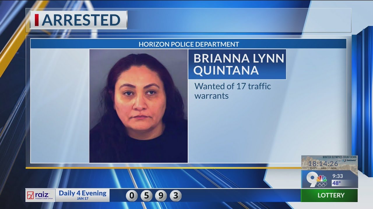 Woman arrested in Horizon with 17 warrants