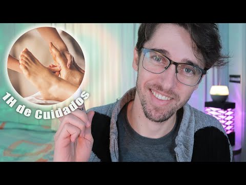 ASMR LAVANDO E FAZENDO MASSAGEM NOS PÉS + PINTANDO AS UNHAS