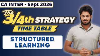 Time table for CA Inter Sept 2026 Students | For Course Enrolled Students