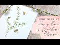 How to Paint Honey Bees and Hawthorn Blossom