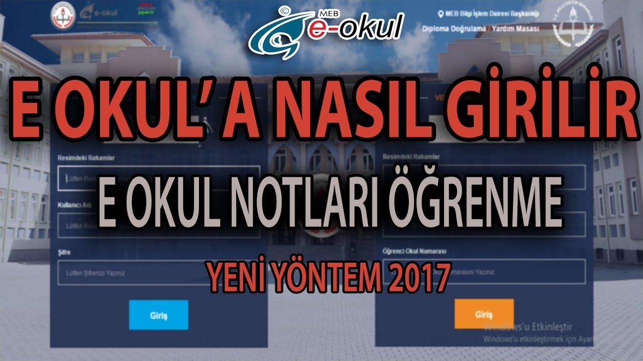 e okul notlarimi nasil gorebilirim kesin cozum 2017 youtube
