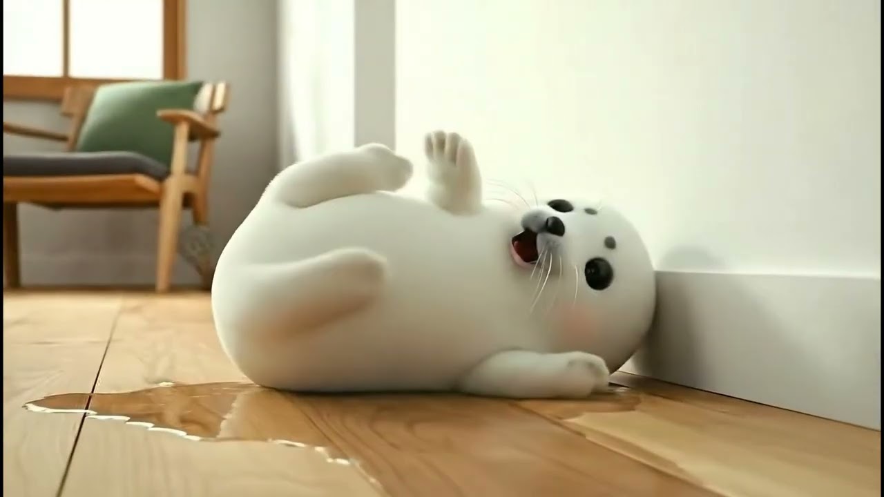 【ほっこり】フルver. マシュマロアザラシのお掃除　“Mini Seal Cleaning Time”